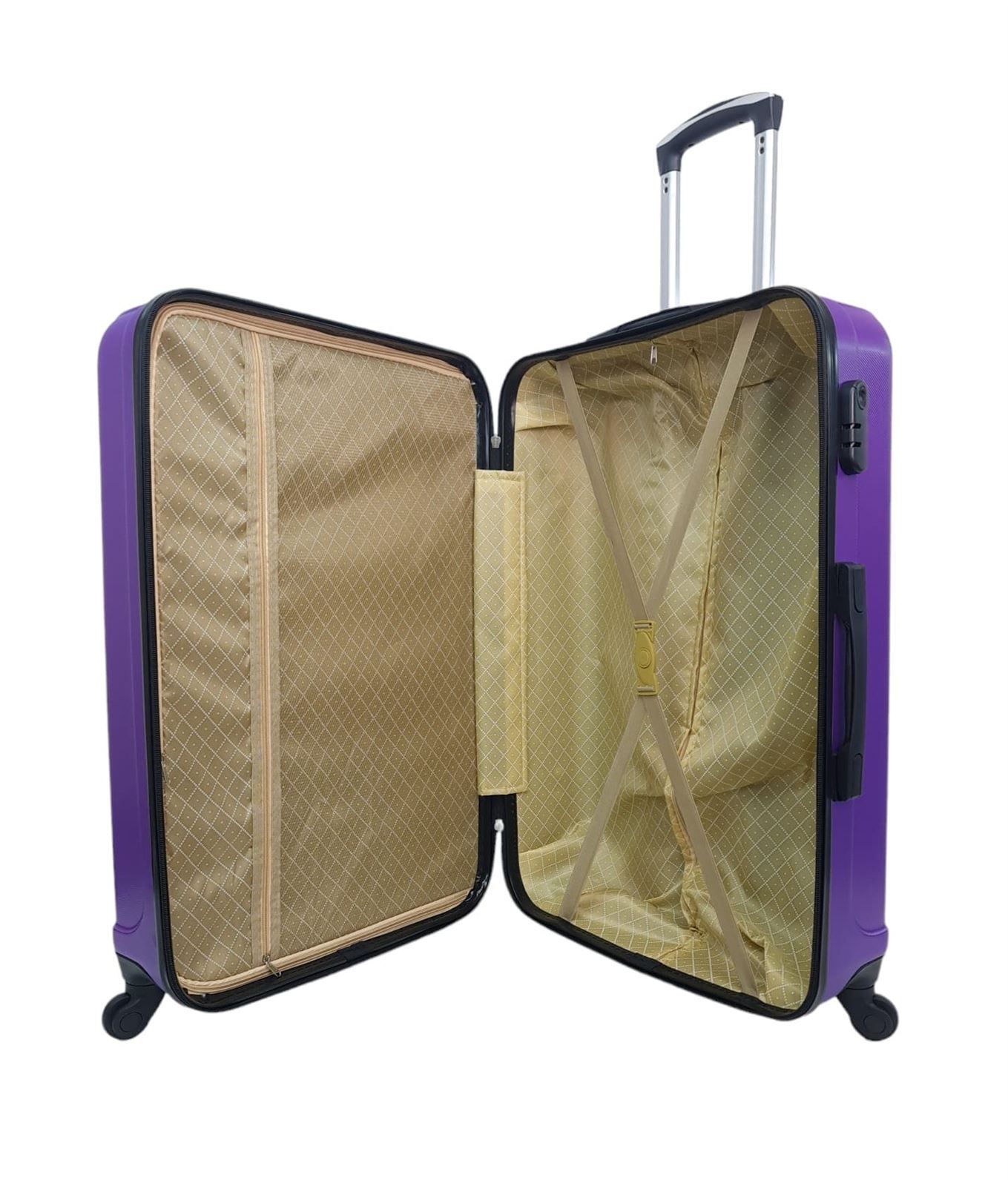 Maleta EXE Grande 75x44x29cms Ligera Barata Material ABS color Morado - Imagen 9